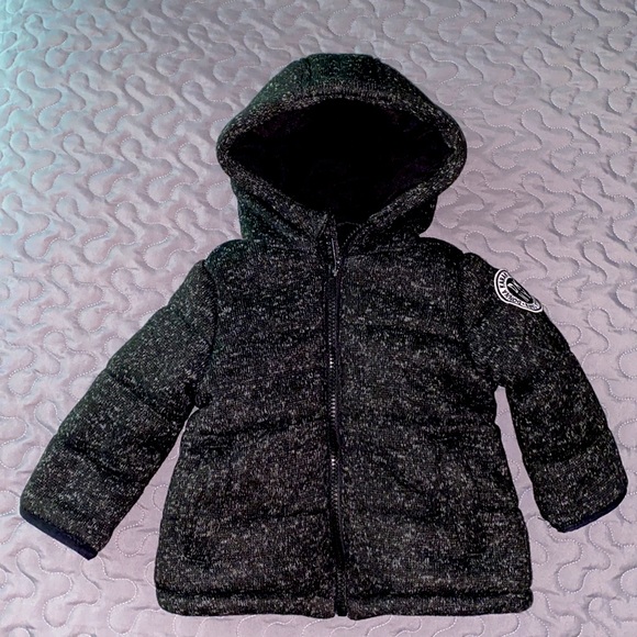DKNY Baby Sweater Fleece Hooded Jacket - Picture 3 of 12